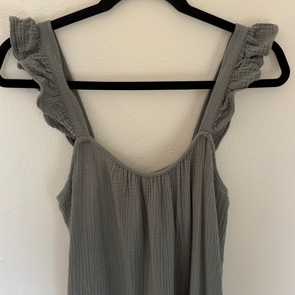 BB Dakota by Steve Madden Ella Flutter Strap Cotton Maxi Dress, XS, sage - Picture 7 of 7